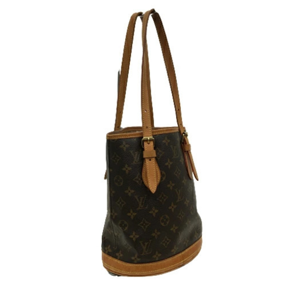 Louis Vuitton Bucket Shoulder Bag Monogram Brown Pouch